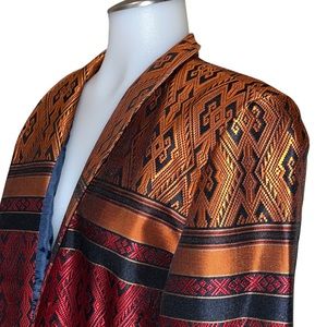COLDWATER CREEK shiny Boho Blazer~Jacket~sz 14~Fall colors
